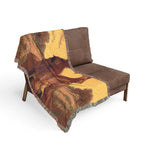 Heart Tree Woven Blanket — Rustic Woodland Throw for Cozy Home & Gift
