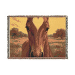 Heart Tree Woven Blanket — Rustic Woodland Throw for Cozy Home & Gift