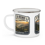 Enamel Camping Mug — Rust & Reins Western Lifestyle Sunset Camp Cup
