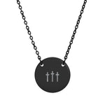Three Crosses Circle Necklace | Rust & Reins Iron Rose