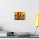Heart Mark Foal Canvas Wall Art — Horse Portrait Matte Stretched