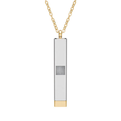Hidden Trail Message Necklace - Stainless Steel PVD Western Engraved Jewelry by Rust & Reins | Iron Rose Collection