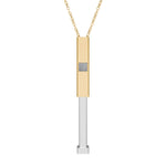 Hidden Trail Message Necklace - Stainless Steel PVD Western Engraved Jewelry by Rust & Reins | Iron Rose Collection