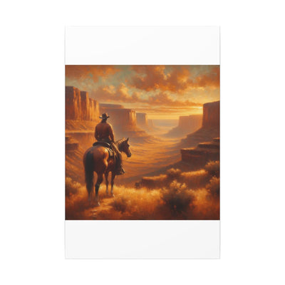 High Desert Cowboy Canvas Print — Western Canvas by Rust & Reins