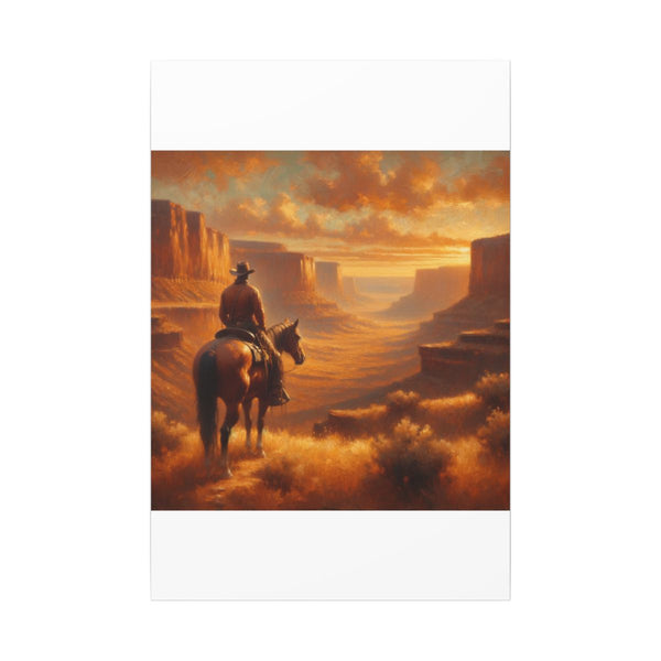 High Desert Cowboy Canvas Print — Western Canvas by Rust & Reins
