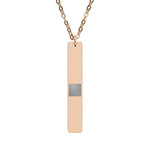 Ranch Life Vertical Bar Necklace - Stainless Steel PVD Western Engraved Jewelry by Rust & Reins | Iron Rose Collection