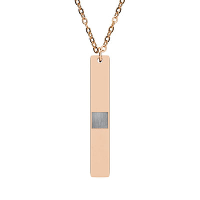 Ranch Life Vertical Bar Necklace - Stainless Steel PVD Western Engraved Jewelry by Rust & Reins | Iron Rose Collection