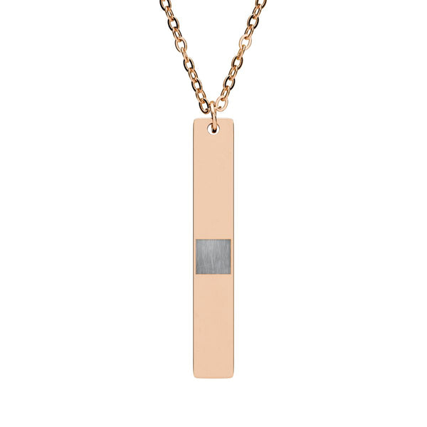 Ranch Life Vertical Bar Necklace - Stainless Steel PVD Western Engraved Jewelry by Rust & Reins | Iron Rose Collection