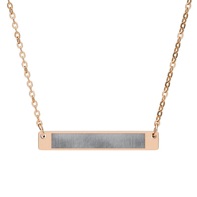 Rust & Reins Bar Necklace - Stainless Steel PVD Western Engraved Jewelry by Rust & Reins | Iron Rose Collection