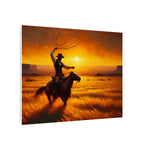 Sunset Lasso Canvas Print — Western Canvas by Rust & Reins