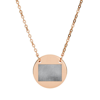 Thunderbird Circle Pendant - Stainless Steel PVD Western Engraved Jewelry by Rust & Reins | Iron Rose Collection