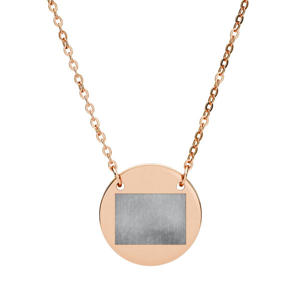 Thunderbird Circle Pendant - Stainless Steel PVD Western Engraved Jewelry by Rust & Reins | Iron Rose Collection